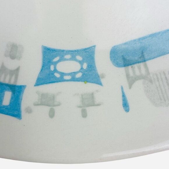 Vintage MCM Royal China Blue Heaven 13.25" Oval Serving Meat Platter USA Atomic - Picture 9 of 9